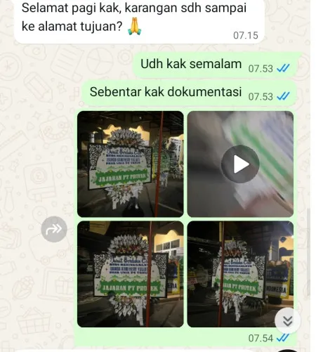 Pengiriman Papan Bunga Selamat Duren Tiga